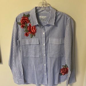 Rails top Francis Baker stripe with floral patches